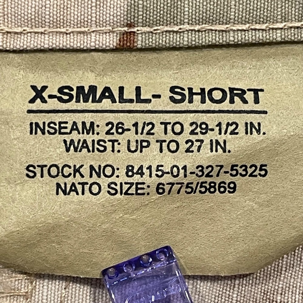 Military Trousers Desert Camouflage‎ Pants Mens XS Ripstop Combat Cargo Pockets - Picture 8 of 9
